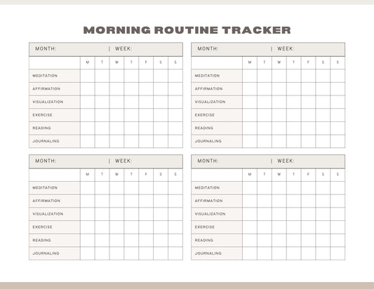 Day Off Coffee Morning Routine Tracker